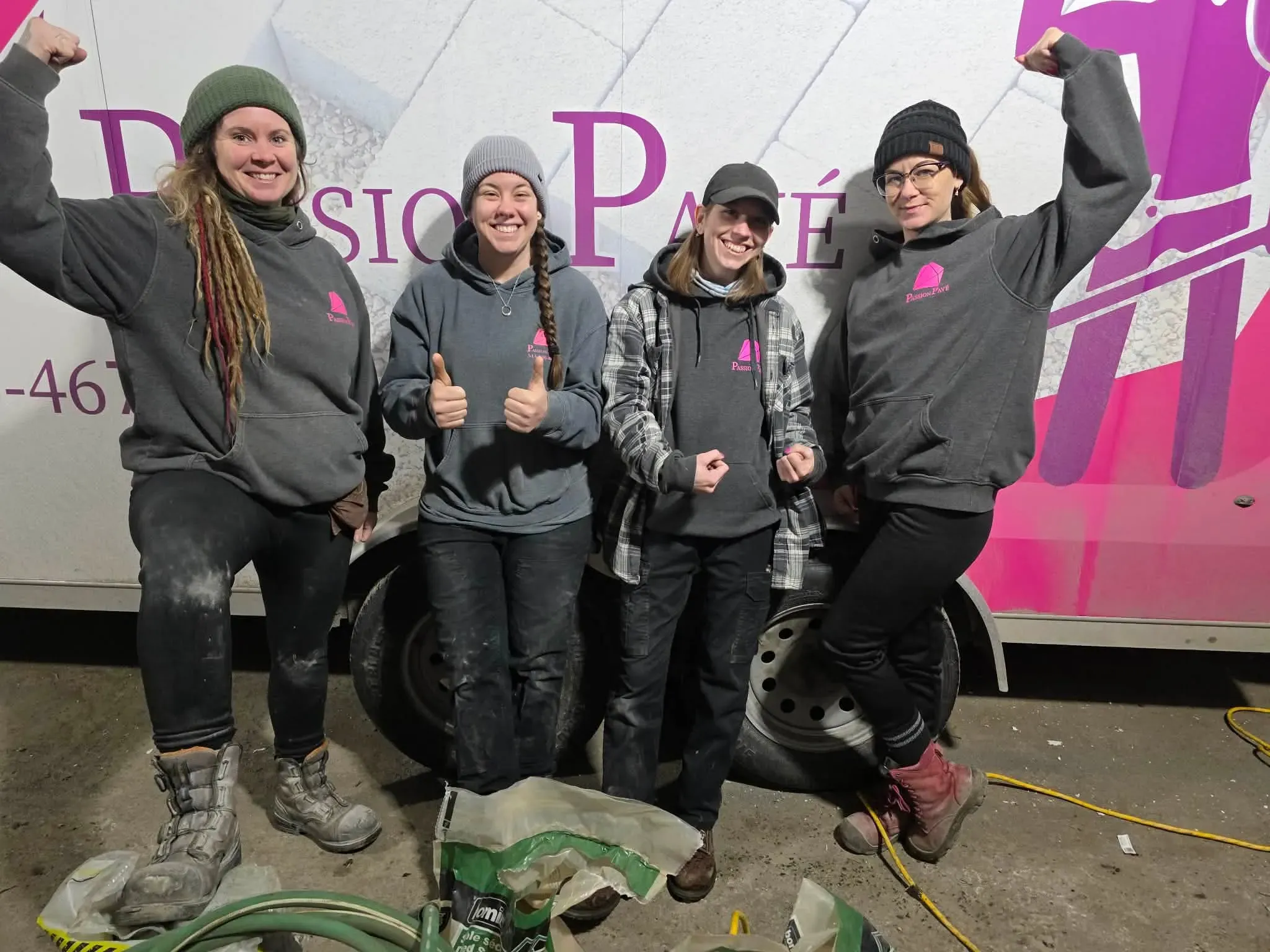 L'équipe de Passion Pavé sur un chantier